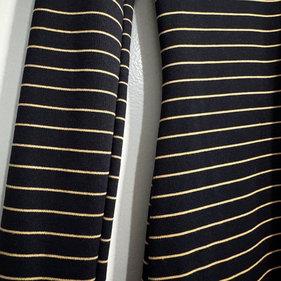 Zara Trafaluc Striped Knit Midi Dress – Long Sleeve – Black/Gold – Size S - Picture 6 of 8